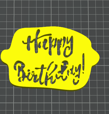 happy birthday stencil 2
