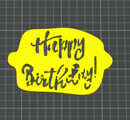 happy birthday stencil 2
