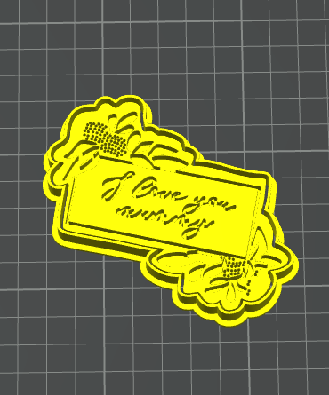 i love you mommy con fiori stampino per biscotti cookie cutter