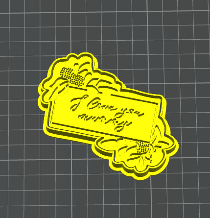 i love you mommy con fiori stampino per biscotti cookie cutter