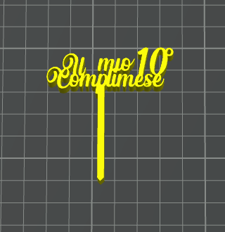 il mio 10 complimese caketopper