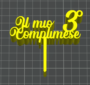 il mio 3 complimese caketopper