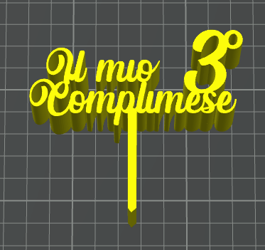 il mio 3 complimese caketopper
