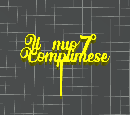 il mio 7 complimese caketopper