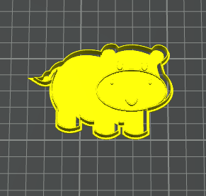 ippopotamo stampino per biscotti cookie cutter