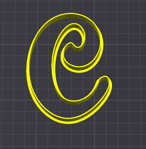 lettera C stampino per biscotti cookie cutter v1