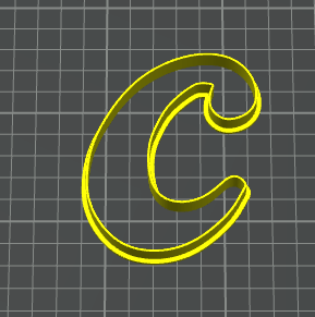 lettera C stampino per biscotti cookie cutter