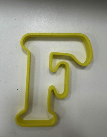 lettera F stampino per biscotti cookie cutter h 11 v0