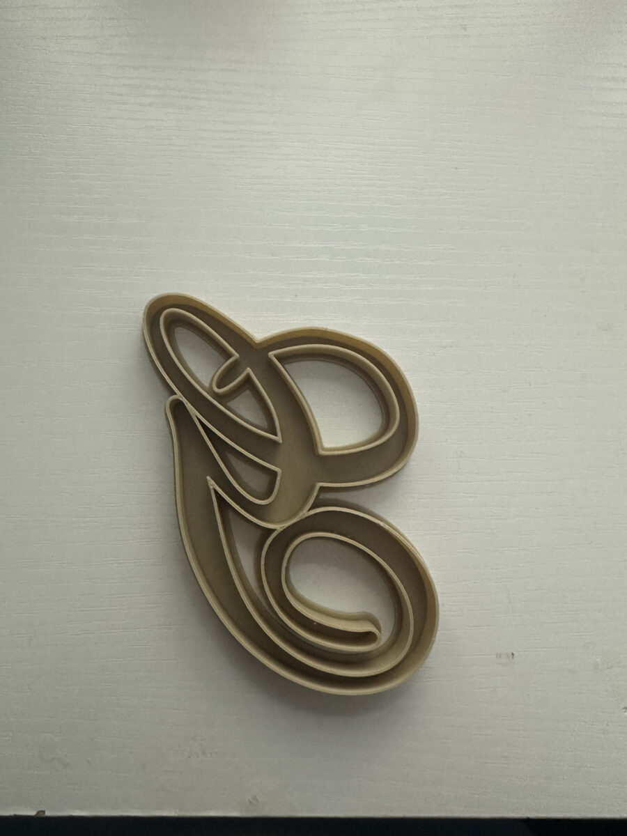 lettera G corsivo stampino per biscotti cookie cutter