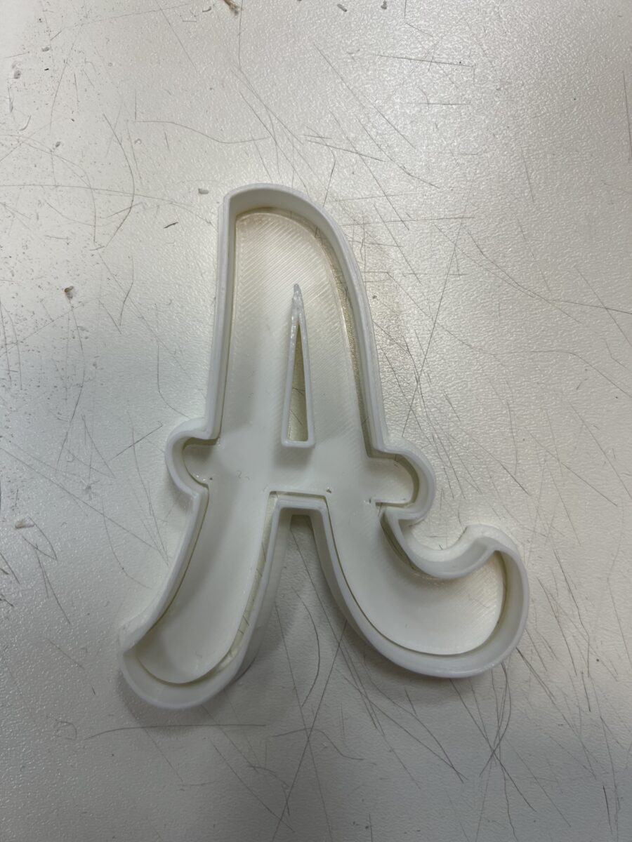 lettera a media stampino per biscotti cookie cutter