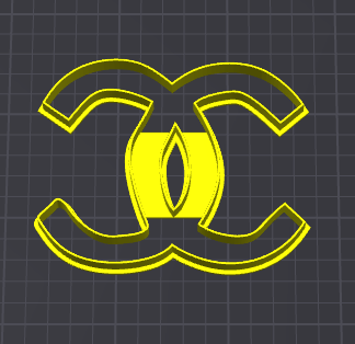 logo chanel stampino per biscotti cookie cutter