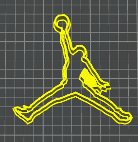 logo jordan 2 stampino per biscotti cookie cutter