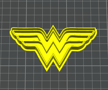 logo wonder woman stampino per biscotti cookie cutter
