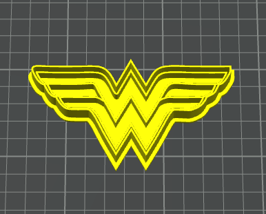 logo wonder woman stampino per biscotti cookie cutter