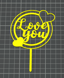 love you con cuori caketopper san valentino