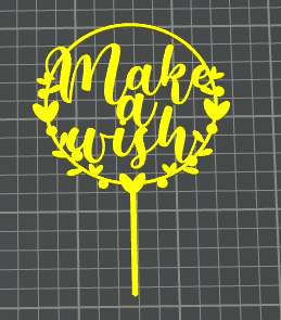 make a wish con contorno caketopper