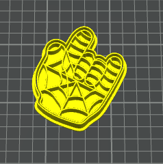 mano spiderman stampino per biscotti cookie cutter