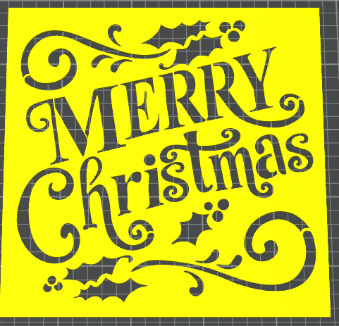 merry christmas stencil natale