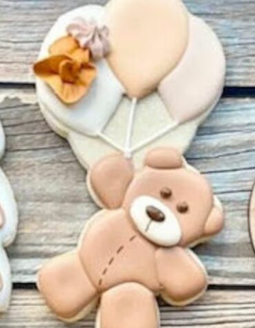 orsetto con palloncini stampino per biscotti cookie cutter