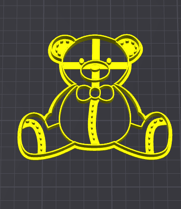 orsetto di peluche formine per biscotti per baby shower 10cm v1 stampino per biscotti cookie cutter