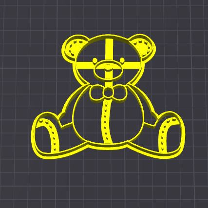 orsetto di peluche formine per biscotti per baby shower 10cm v1 stampino per biscotti cookie cutter