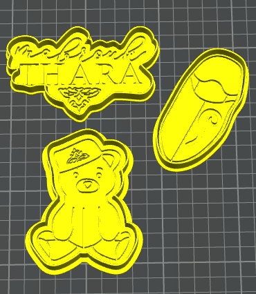 orsetto mabrouk thiara stampino per biscotti cookie cutter tris