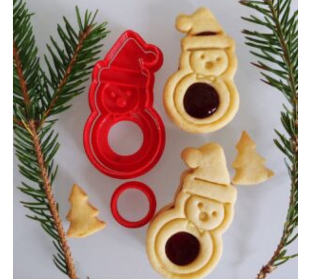 pupazzo di neve stampino per biscotti cookie cutter