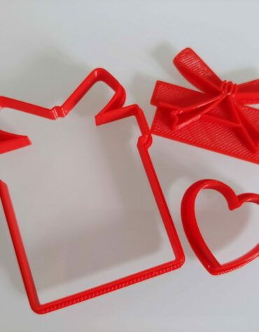 regalo di natale con fiocco stampino per biscotti cookie cutter smontato
