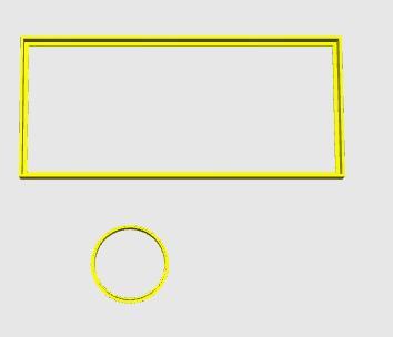 rettangolo 23x10h cerchio 5cm stampino per biscotti cookie cutter argilla v1
