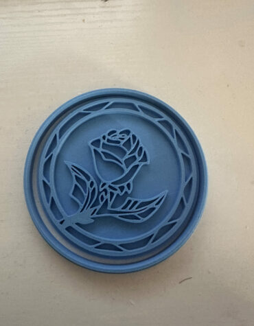 rosa bella e la bestia stampino per biscotti cookie cutter