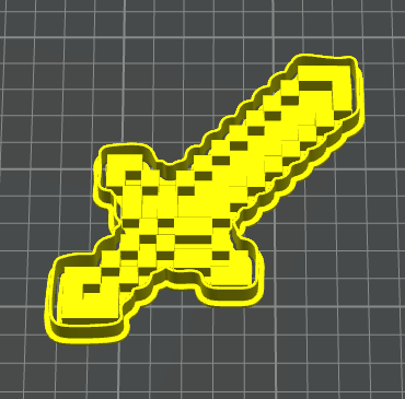 spada minecraft stampino per biscotti cookie cutter