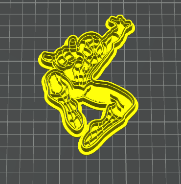 spiderman personaggio stampino per biscotti cookie cutter