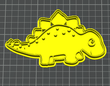 stegosauro dinosauro stampino per biscotti cookie cutter