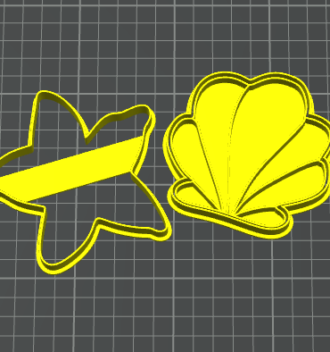 stella conchiglia ariel sirena stampino per biscotti cookie cutter