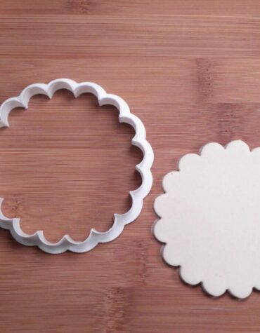 tondo merlettato margherita Cookie Cutter Fondant Biscuit Icing Bake stampino biscotti