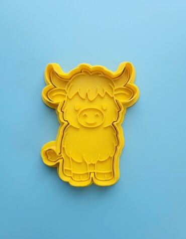 Highland cow Stamp and Cutter Set for cookies or playdoh stampino per biscotti