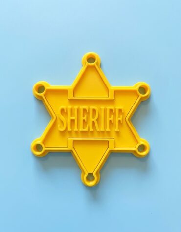 Sheriff badge cookie cutter, biscuit icing baking decorating wild west party